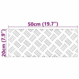 Berkfield Home Aluminium Checker Plates 2 pcs Non-Slip 50x20 cm in Silver - Size: Medium - thumbnail 8