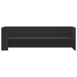 Berkfield Home Wall Shelf Black 100x35x30.5 cm Engineered Wood - thumbnail 4