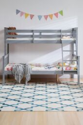 Home Discount Vida Designs Milan Triple Sleeper Detachable Bunk Bed Frame Bedroom Kids Furniture in Grey - Size: Single - thumbnail 6