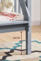 Home Discount Vida Designs Milan Triple Sleeper Detachable Bunk Bed Frame Bedroom Kids Furniture in Grey - Size: Single - thumbnail 5