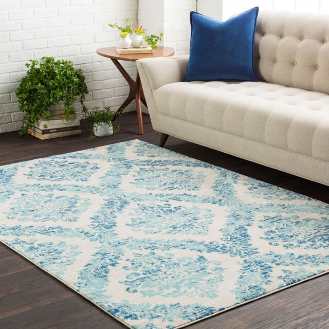 Livabliss Harput-Vintage Blue Grey Ivory Traditional Boho Living Rug in Teal - Size: 120 cm x 170 cm - image 1