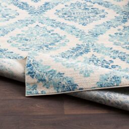 Livabliss Harput-Vintage Blue Grey Ivory Traditional Boho Living Rug in Teal - Size: 120 cm x 170 cm - thumbnail 4
