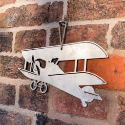 Poppyforge Hanging Tiger Moth Garden Art - W15 x H23 cm in Silver