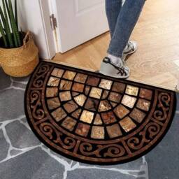 EONLION 1PCS Outdoor Door Mat Slate in Brown - Size: 100 cm x 100 cm - thumbnail 3