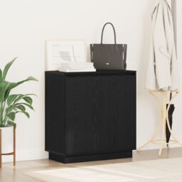 Berkfield Home Sideboard with LED Black Oak 71x34.5x75 cm Engineered Wood - thumbnail 5