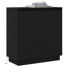 Berkfield Home Sideboard with LED Black Oak 71x34.5x75 cm Engineered Wood - thumbnail 3