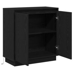 Berkfield Home Sideboard with LED Black Oak 71x34.5x75 cm Engineered Wood - thumbnail 6