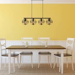 Netlighting Tamara I Bar Pendant Ceiling Light Matt Black 4x E27 - thumbnail 6