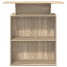 Berkfield Home Reception Desk Sonoma Oak 100x40x104 cm Engineered Wood in Light Tan - Size: 100 x 40 x 104 cm - thumbnail 5
