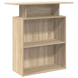 Berkfield Home Reception Desk Sonoma Oak 100x40x104 cm Engineered Wood in Light Tan - Size: 100 x 40 x 104 cm - thumbnail 1