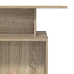 Berkfield Home Reception Desk Sonoma Oak 100x40x104 cm Engineered Wood in Light Tan - Size: 100 x 40 x 104 cm - thumbnail 8