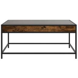 Berkfield Home Decorative Coffee Table with Infinity LED Smoked Oak 90x50x41 cm in Brown - Size: 90 x 50 x 41 cm - thumbnail 6