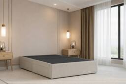 "Chester & Oakley Lunar Plush Divan Bed Base 4 Drawers - 26"" Headboard in Cream - Size: Double" - thumbnail 5