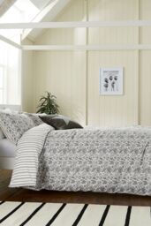 Helena Springfield 'Byron' Cotton Duvet Cover Set in Grey - Size: King - thumbnail 1