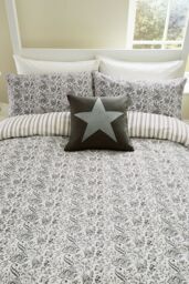 Helena Springfield 'Byron' Cotton Duvet Cover Set in Grey - Size: King - thumbnail 3