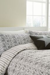 Helena Springfield 'Byron' Cotton Duvet Cover Set in Grey - Size: King - thumbnail 2