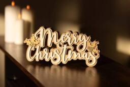 Marco Paul Merry Christmas Sign Decoration in Brown - thumbnail 6