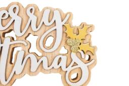 Marco Paul Merry Christmas Sign Decoration in Brown - thumbnail 3