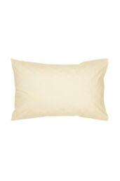 CHRISTY 400TC Luxury Cotton Sateen Plain Dye King Pillowcases Pair in Gold - thumbnail 1