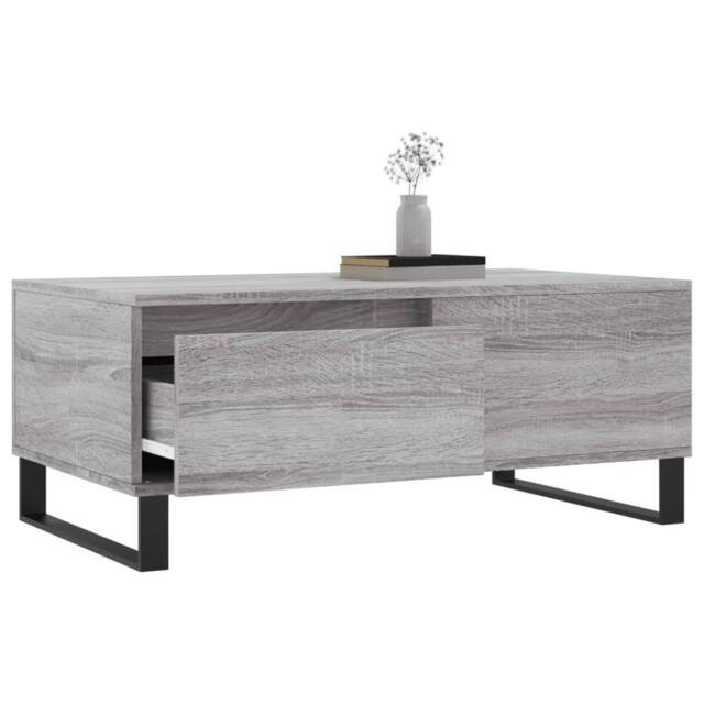 Berkfield Home Modern Coffee Table Grey Sonoma 90x50x36.5 cm Engineered Wood - image 1
