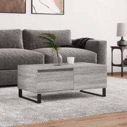 Berkfield Home Modern Coffee Table Grey Sonoma 90x50x36.5 cm Engineered Wood - thumbnail 2