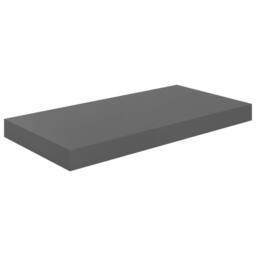 Berkfield Home Durable Floating Wall Shelf High Gloss Grey 50x23x3.8 cm MDF - thumbnail 3