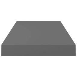 Berkfield Home Durable Floating Wall Shelf High Gloss Grey 50x23x3.8 cm MDF - thumbnail 5