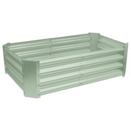 Harbour Housewares Raised Garden Beds - 2x Rectangular Bottomless Galvanised Steel Planter 120 x 60cm in Green - Size: 120 x 60 cm - thumbnail 6