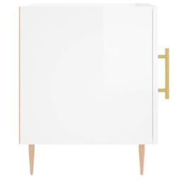 Berkfield Home Bedside Cabinets 2 pcs High Gloss White 40x40x50 cm Engineered Wood - Size: 40 x 40 x 50 cm - thumbnail 7