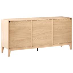 Wyld and Coco Nordic Sideboard Light Brown - 2 Doors 3 Drawers - thumbnail 6