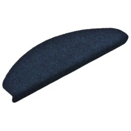 Berkfield Home Self-adhesive Stair Mats 15 pcs Navy 65x21x4 cm Needle Punch in Blue - Size: Medium - thumbnail 3