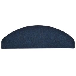 Berkfield Home Self-adhesive Stair Mats 15 pcs Navy 65x21x4 cm Needle Punch in Blue - Size: Medium - thumbnail 6