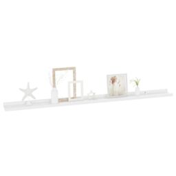 Berkfield Home Wall Shelves 2 pcs High Gloss White 115x9x3 cm - Size: 115 x 9 x 3 cm - thumbnail 3