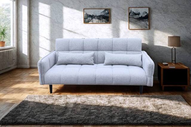 DS Living Bello 2 Seater Sofa Bed in Silver - image 1