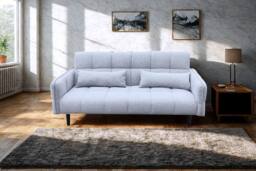 DS Living Bello 2 Seater Sofa Bed in Silver - thumbnail 1