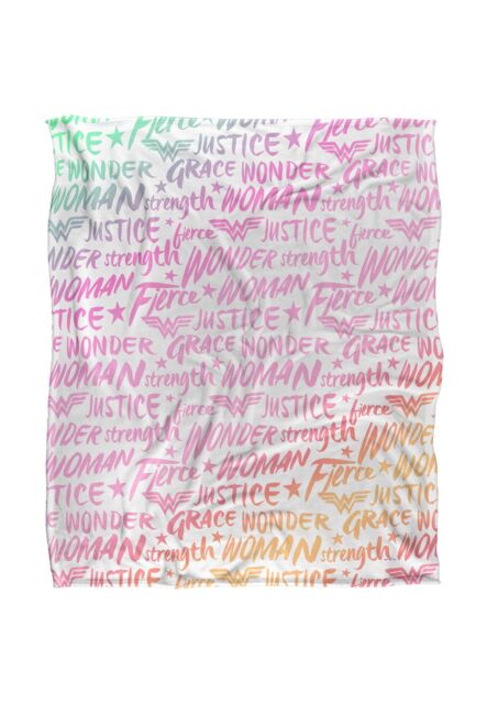 Wonder Woman Words of Wisdom Silky Touch Super Soft Throw Blanket 152 X 127 cm in White - image 1