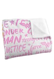 Wonder Woman Words of Wisdom Silky Touch Super Soft Throw Blanket 152 X 127 cm in White - thumbnail 3