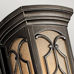 Netlighting Franceasi Outdoor Medium Wall Lantern Light Olde Bronze IP44 E27 in Brown - thumbnail 2