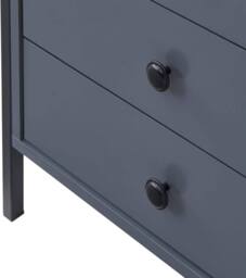 Timber Art Design Zahra Bedside Table Cabinet Bedroom Furniture Nightstand 3 Drawer in Dark Grey - thumbnail 2