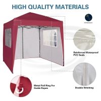 MCC Direct 2X2m Pop up Gazebo with Removable Sides & Storage Bag in Red - thumbnail 2