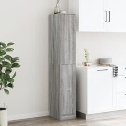 Berkfield Home Apothecary Cabinet¬†Grey Sonoma 30x41x174.5 cm Engineered Wood in Grey - thumbnail 4