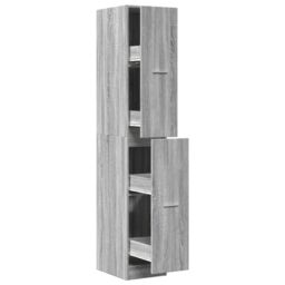 Berkfield Home Apothecary Cabinet¬†Grey Sonoma 30x41x174.5 cm Engineered Wood in Grey - thumbnail 2