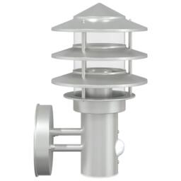Berkfield Home Outdoor Wall Lights with Sensors 2pcs Silver Stainless Steel - thumbnail 5