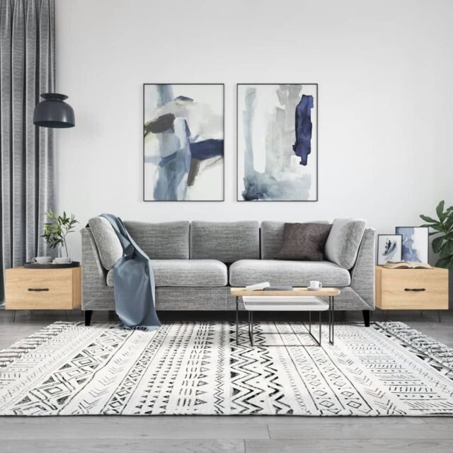 Berkfield Home Coffee Tables 2 pcs Sonoma Oak 50x50x40 cm Engineered Wood in Brown - Size: 50 x 50 x 40 cm - image 1
