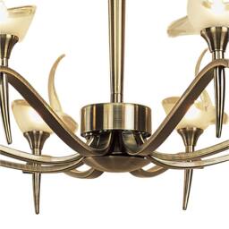 Netlighting Viena Telescopic Pendant Round 8 Light G9 Antique Brass in Bronze - thumbnail 5