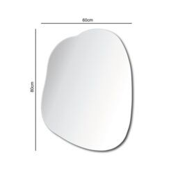 Home Garden Direct Nemi Frameless Pond Wall Mirror 80x60cm in Clear - Size: 80x60 cm - thumbnail 5