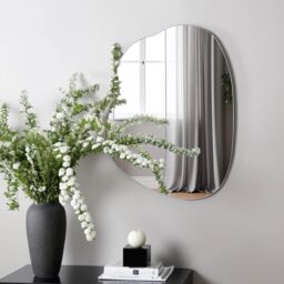 Home Garden Direct Nemi Frameless Pond Wall Mirror 80x60cm in Clear - Size: 80x60 cm - thumbnail 2