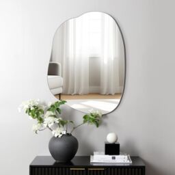 Home Garden Direct Nemi Frameless Pond Wall Mirror 80x60cm in Clear - Size: 80x60 cm - thumbnail 1