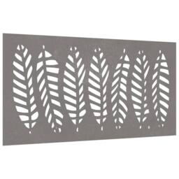 Berkfield Home Garden Wall Decoration 105x55 cm Corten Steel Leaf Design in Brown - thumbnail 1