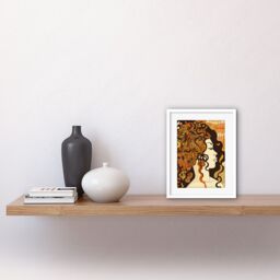 "Artery8 Wall Art Print Music Festival Retro Boho Poster Artwork Framed 9X7 Inch in White - Size: W7"" x H9""" - thumbnail 2